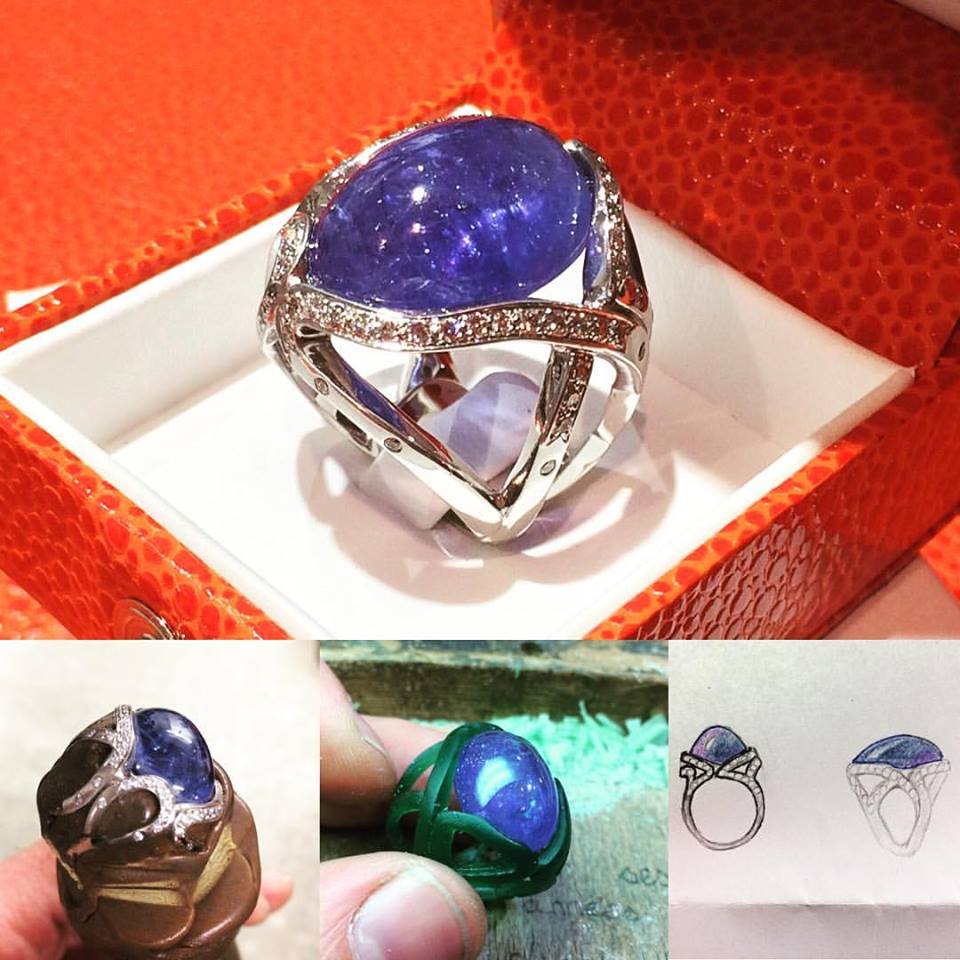 Bague sur mesure avec métal précieux